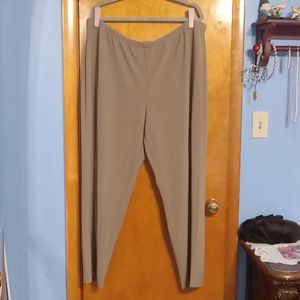 3XP tan dress pant. Nylon and spandex